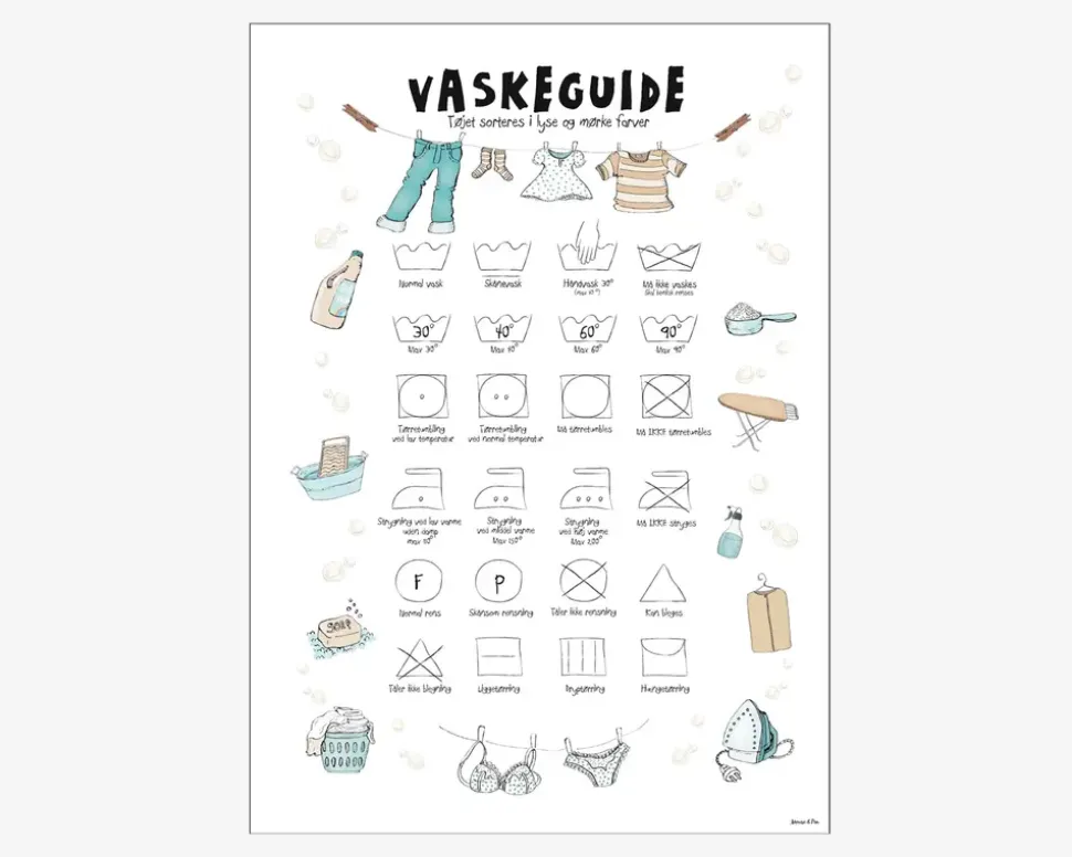 Plakat Vaskeguide A5
