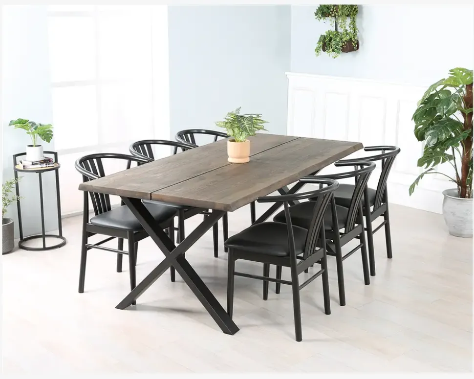 Plankebord Idaho røgfarvet eg 95 x 190 cm