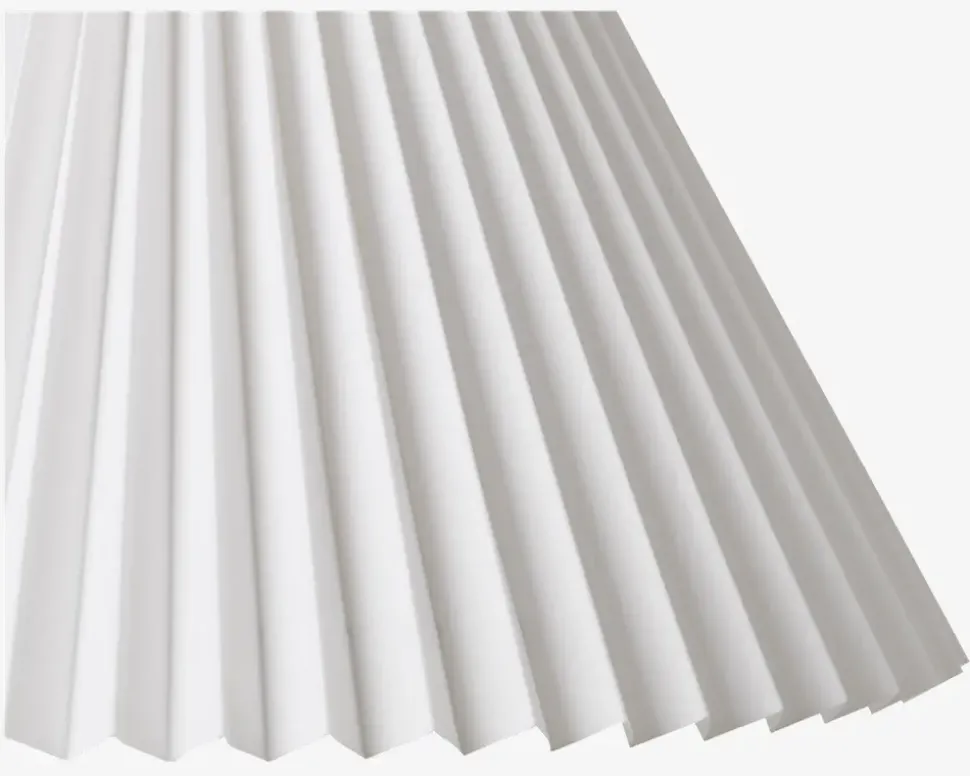 Plisseskærm Hvid 15 cm