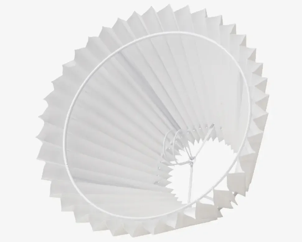 Plisseskærm Hvid 15 cm