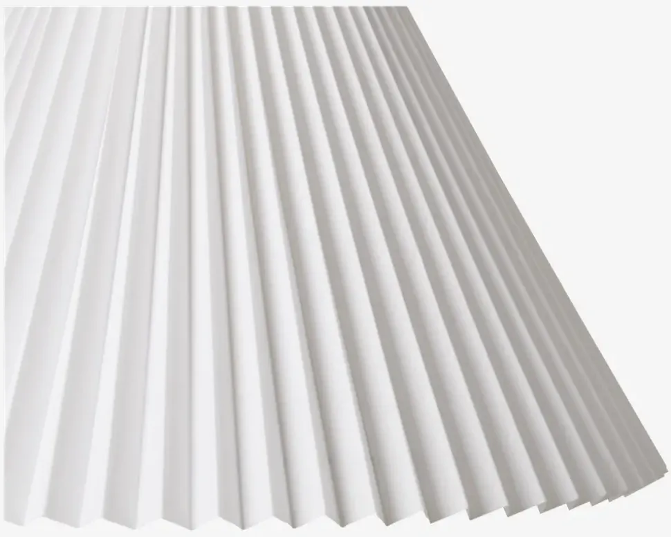 Plisseskærm Hvid 27 cm