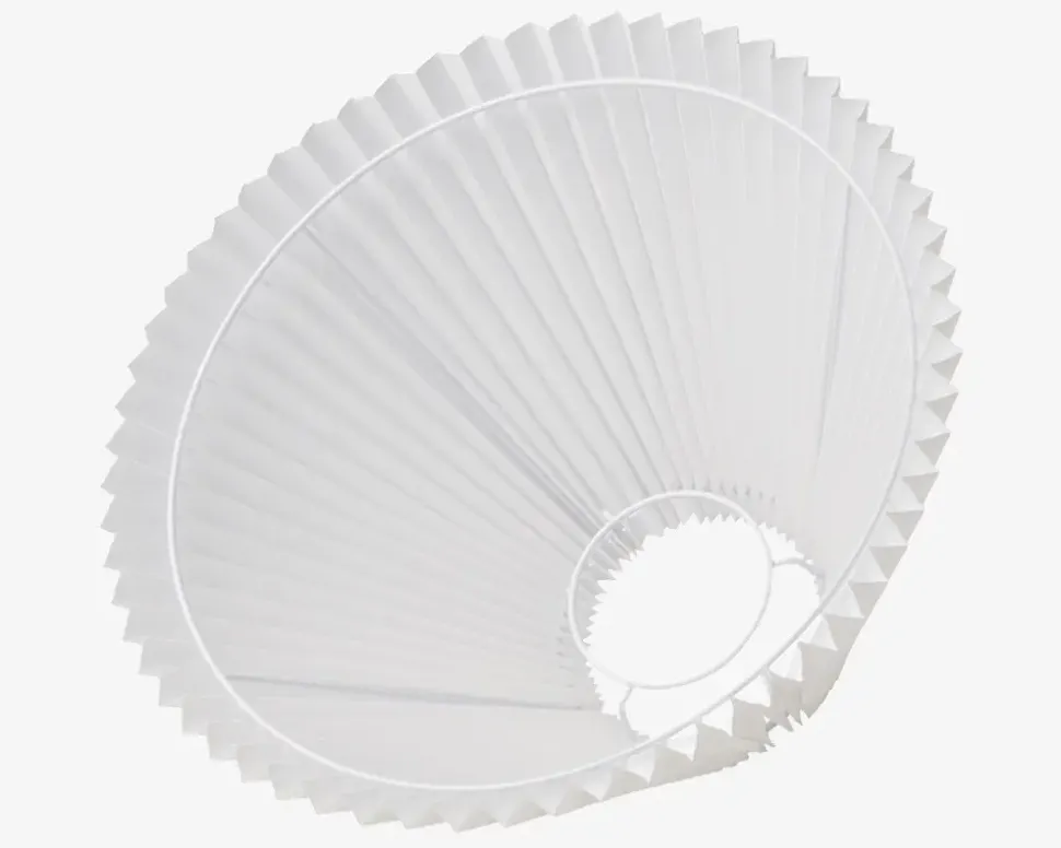 Plisseskærm Hvid 27 cm