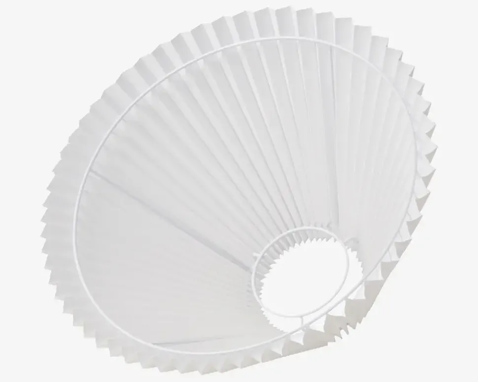Plisseskærm Hvid 25 cm
