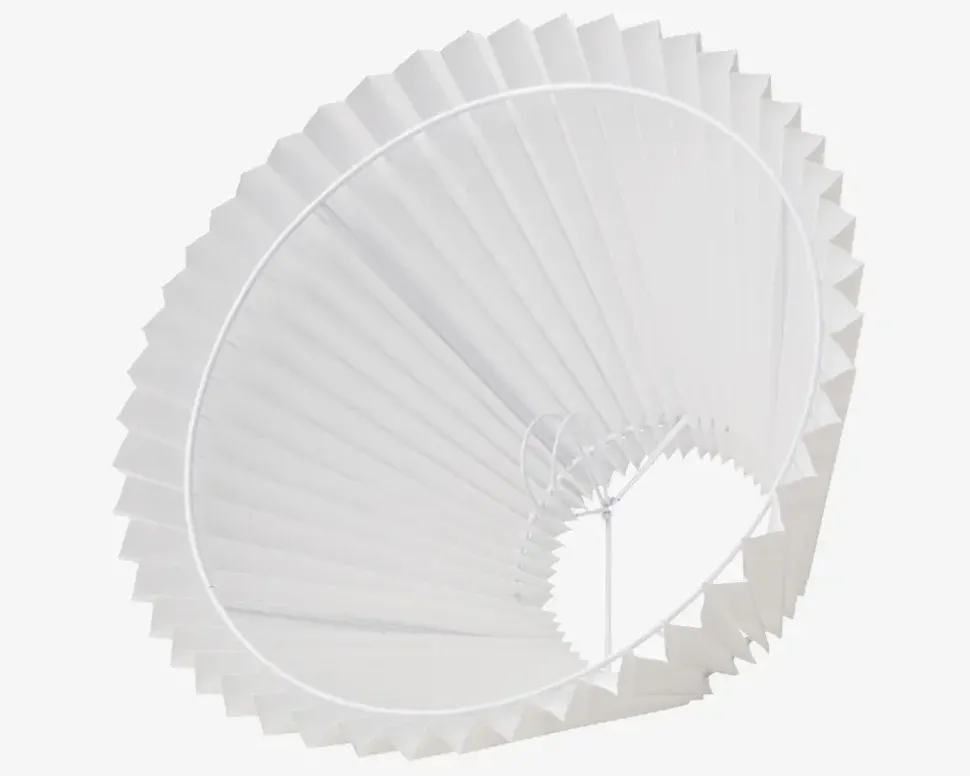 Plisseskærm Hvid 21 cm