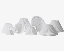 Plisseskærm Hvid 21 cm