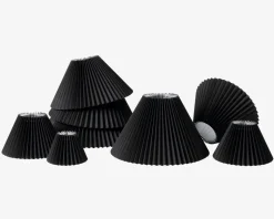 Plisseskærm Sort 17 cm