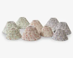 Plisséskærm Blomster Blå 23 cm