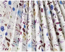 Plisséskærm Blomster Blå 17 cm