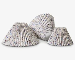 Plisséskærm Blomster Blå 17 cm