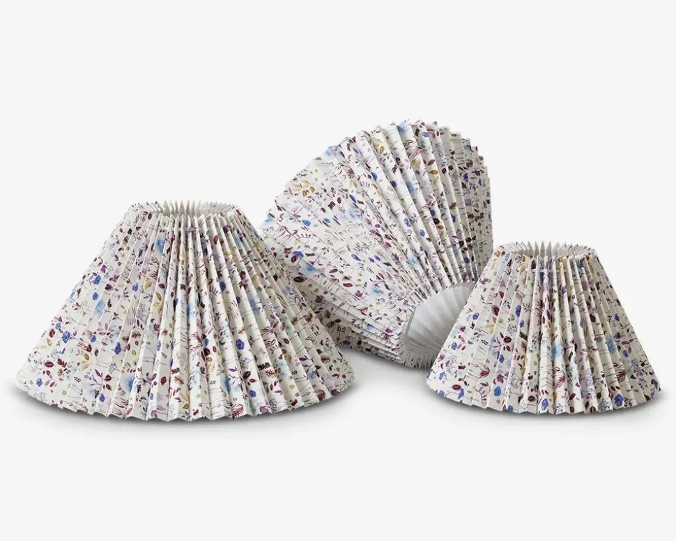 Plisséskærm Blomster Blå 21 cm