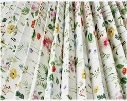 Plisséskærm Blomster Grøn 17 cm