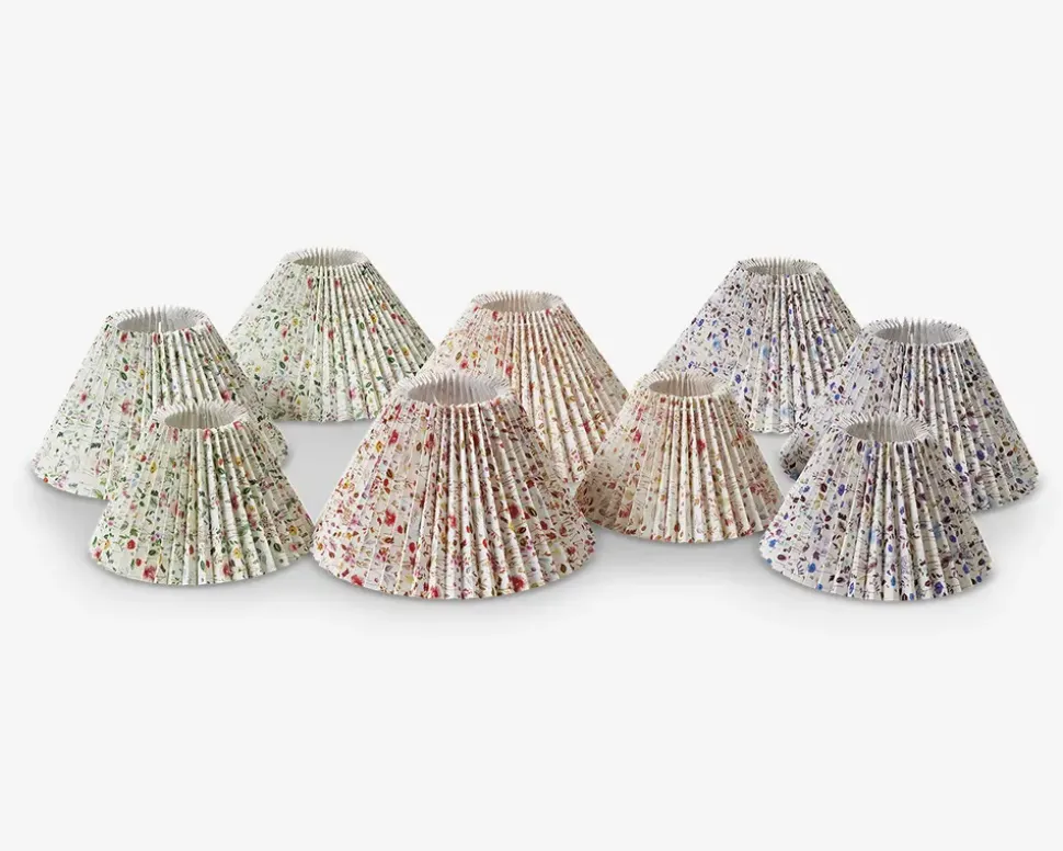 Plisséskærm Blomster Rød 17 cm