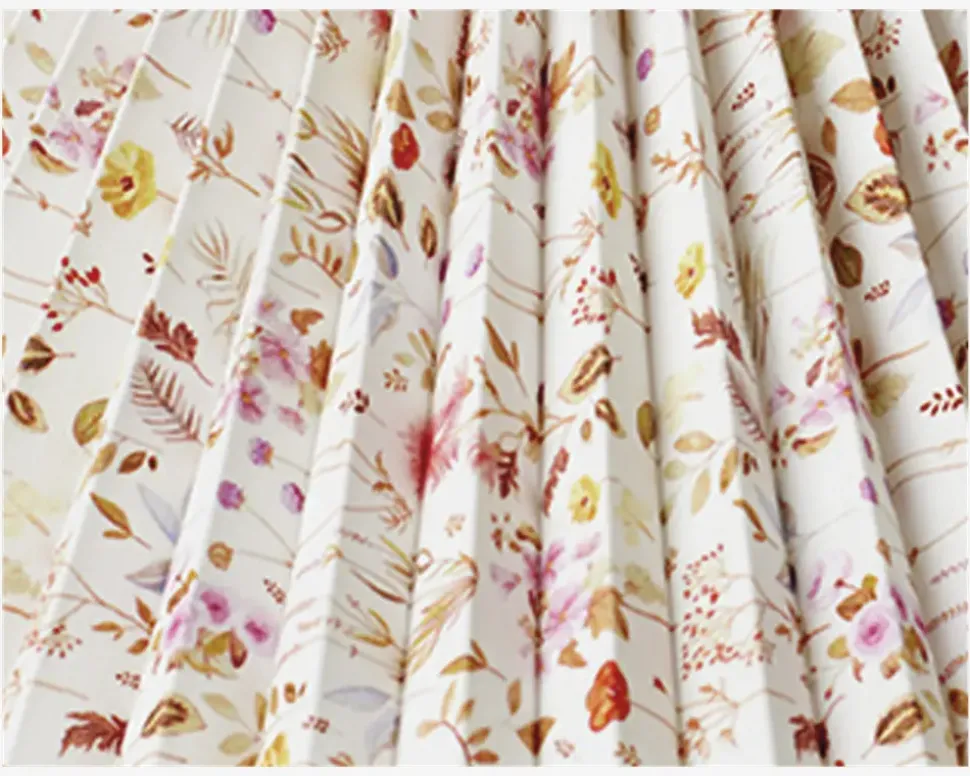 Plisséskærm Blomster Rød 23 cm