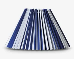 Plisséskærm Stribet Blå/Hvid 21 cm