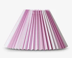 Plisséskærm Stribet Pink/Hvid 21 cm