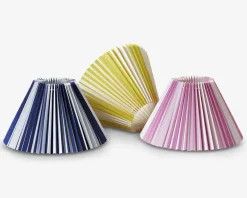 Plisséskærm Stribet Pink/Hvid 21 cm