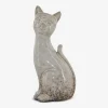 Porcelæn kat sand H.17,5 cm
