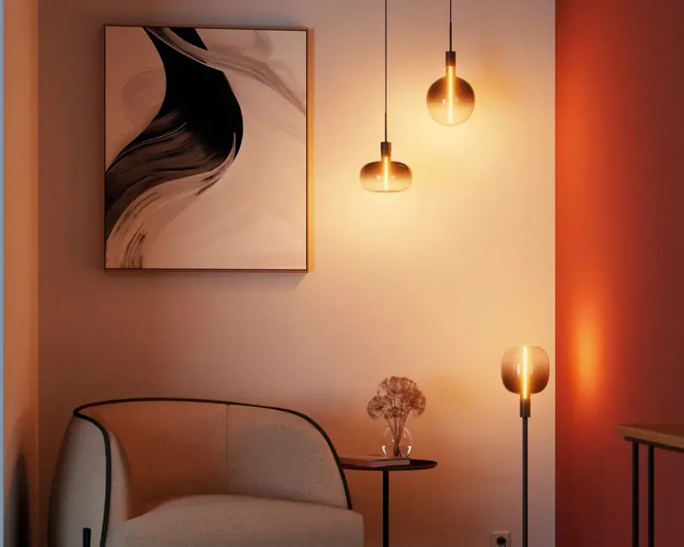 Pære Vintage ellipse røgfarvet E27 H.16,5 cm