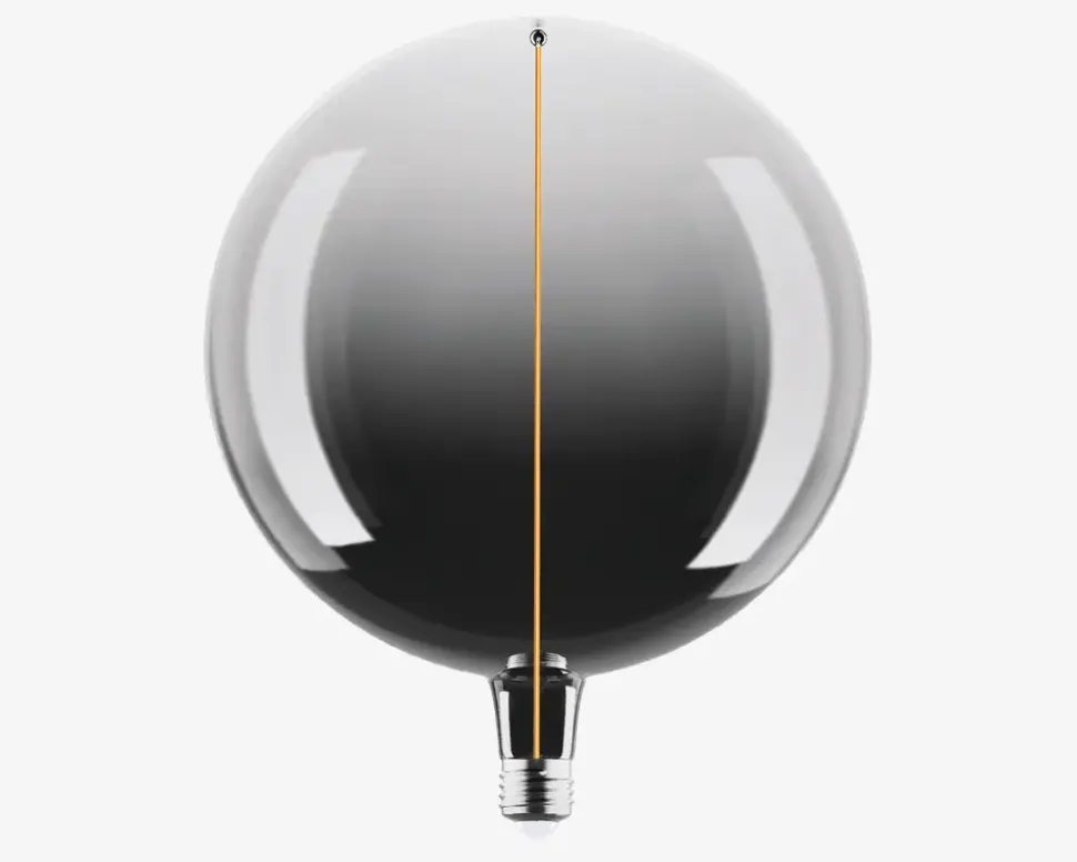 Pære Vintage globe røgfarvet E27 H.26 cm