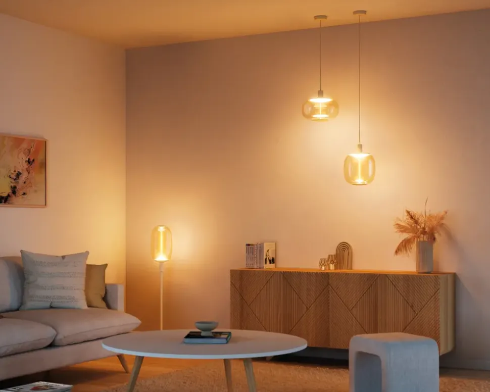 Pære Vintage oval guld E27 H.37 cm