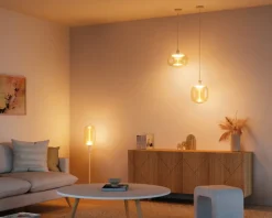 Pære Vintage oval guld E27 H.30 cm