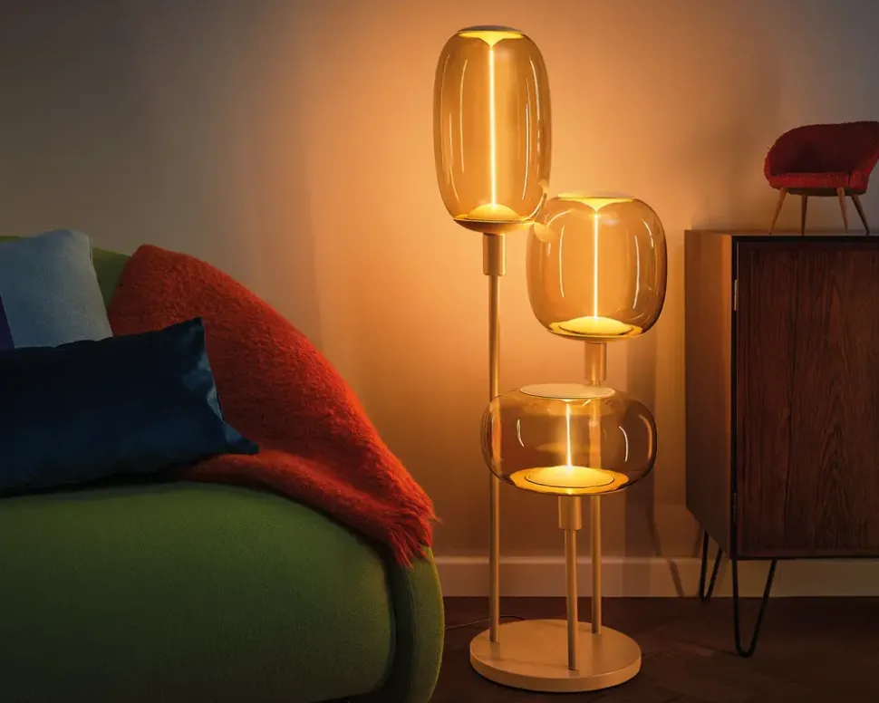 Pære Vintage oval guld E27 H.30 cm