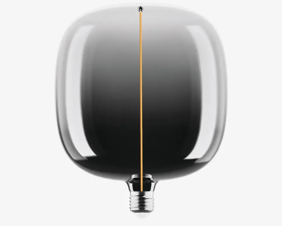 Pære Vintage oval røgfarvet E27 H.23,7 cm