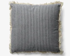 Pude blå m/frynser 45x45 cm