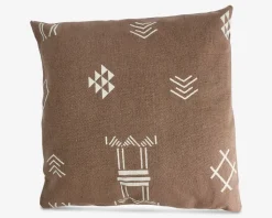 Pude broderi brun 55x55 cm