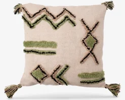 Pude broderi/kvaster beige 45x45 cm