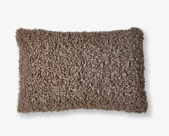 Pude plys brun 60x40 cm