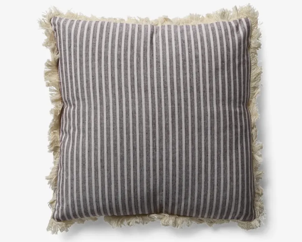 Pude rød m/frynser 45x45 cm