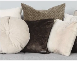 Pude Velour/Bomuld Grå