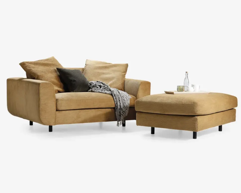 Puf Motive gul fløjl