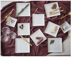 Quadro Tallerken Flad 26x26 cm Hvid