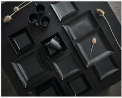 Quadro Tallerken Flad 26x26 cm Sort