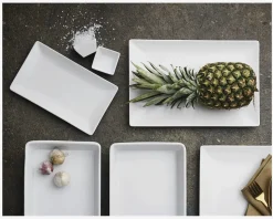 Quadro Tallerken Rektangulær 25x15 cm Hvid