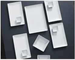 Quadro Tallerken Rektangulær 25x15 cm Hvid