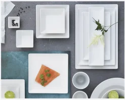 Quadro Tallerken Rektangulær 30x20 cm Hvid