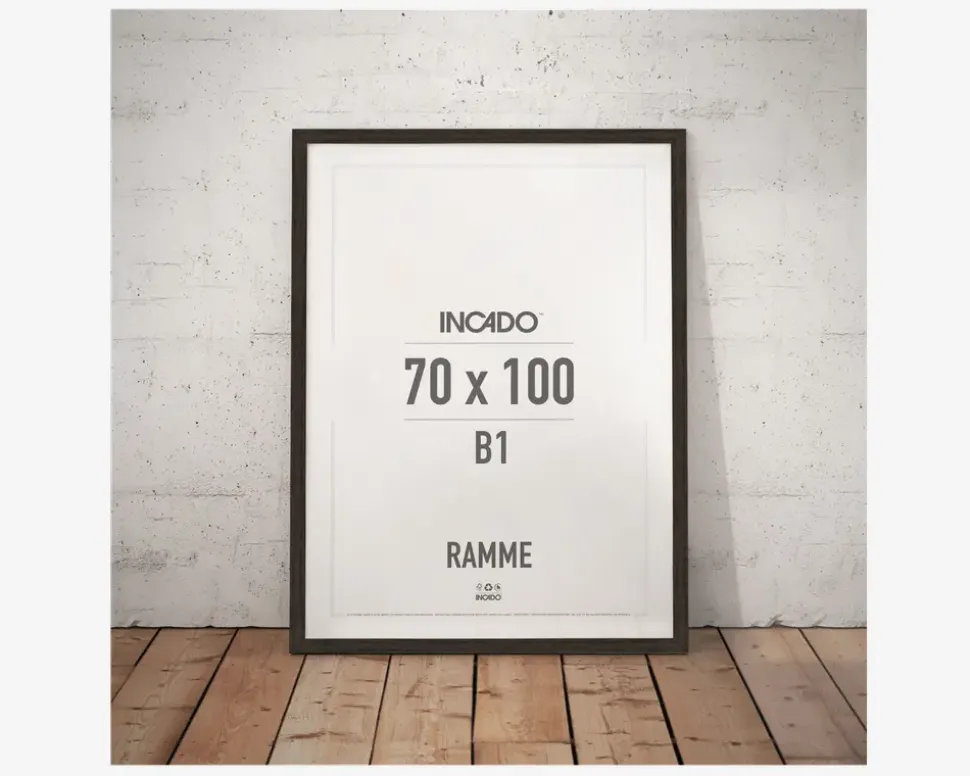 Ramme Røget Eg Slim 70 x 100 cm