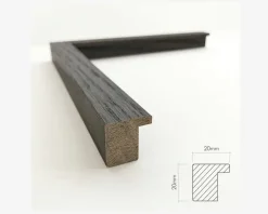 Ramme Røget Eg Slim 70 x 100 cm