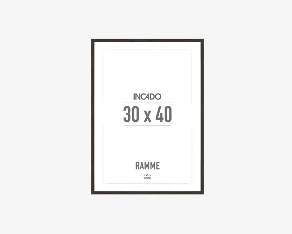 Ramme Røget Eg Slim 30 x 40 cm