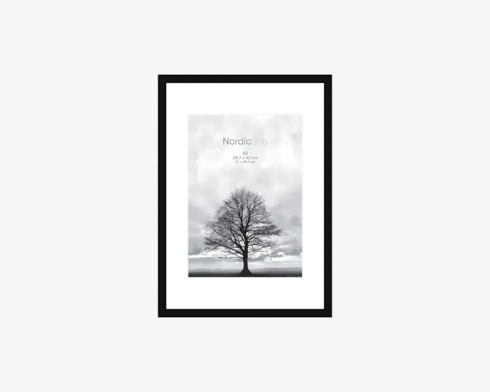 Ramme Sort Slim 29,7 x 42 cm