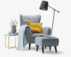 Øreklapstol Inkl. Fodskammel