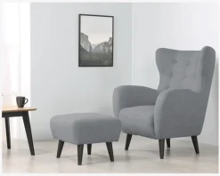 Øreklapstol Inkl. Fodskammel