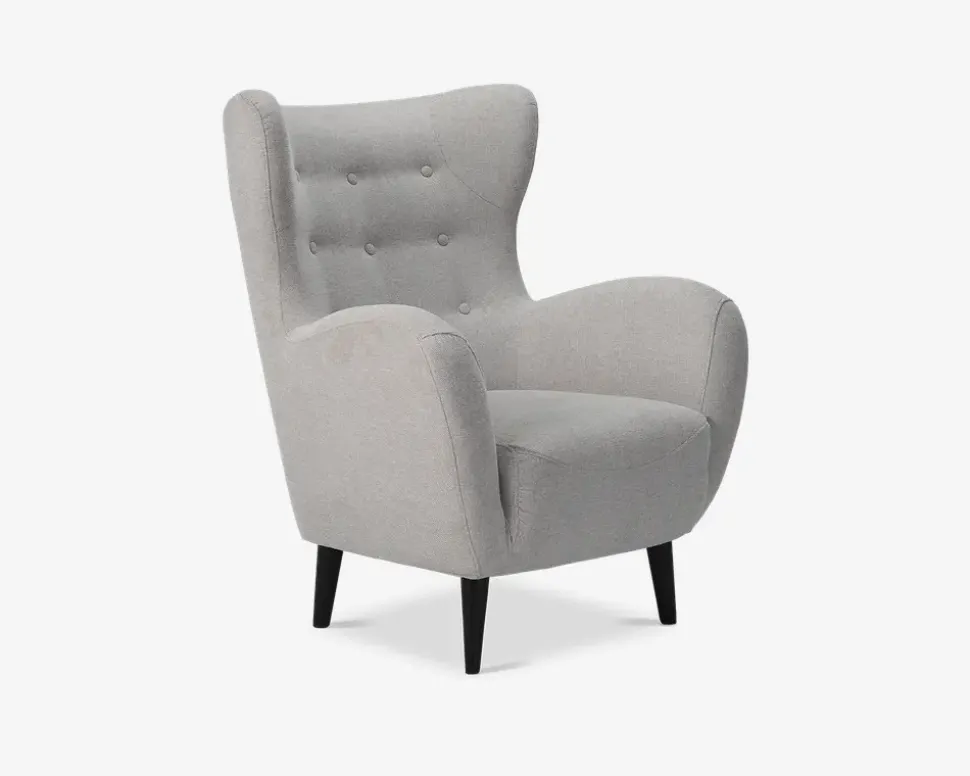 Øreklapstol Inkl. Fodskammel beige