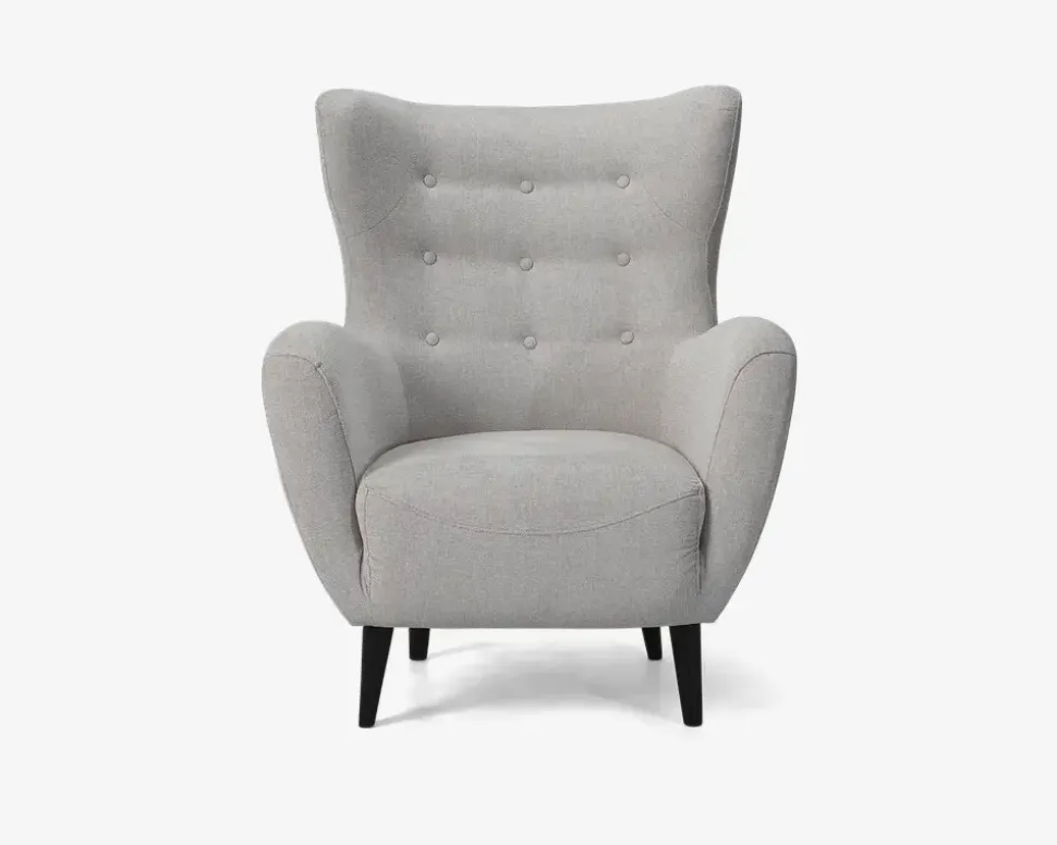 Øreklapstol Inkl. Fodskammel beige