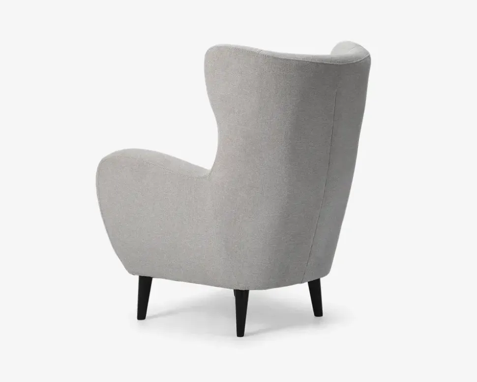 Øreklapstol Inkl. Fodskammel beige