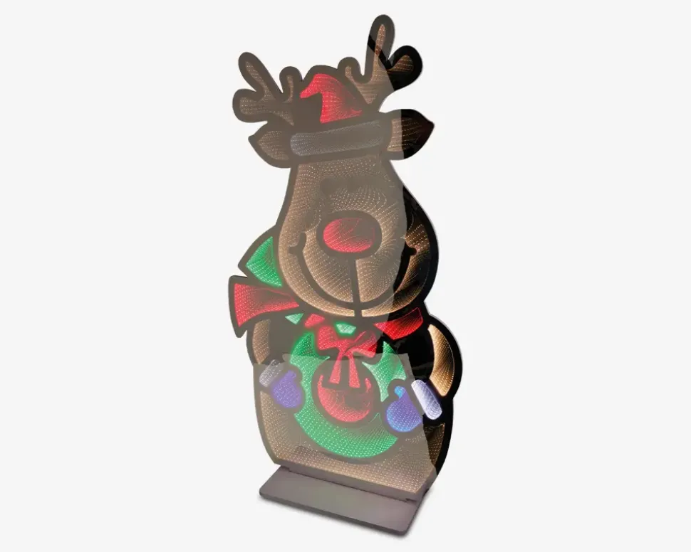 Rensdyr spejl effekt LED H.180 cm