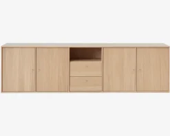 Reol Mistral 5 Sekt. m/4 Døre og 2 Skuffer Eg